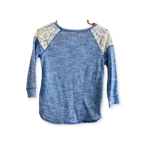 Girls Justice Sz 14 Sweater Blue White - Picture 3 of 4